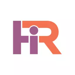 Dynamic Purple and Orange Human Resources Development Logo Template