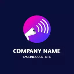 Dynamic Purple and Pink Sound Waves Music Logo Template