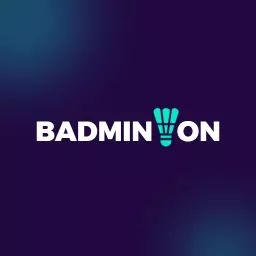 Dynamic Purple Background Featuring Badminton Sports Logo Template