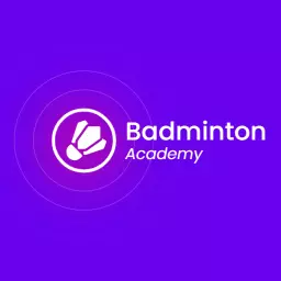 Dynamic Purple Badminton Academy Logo Showcasing Precision Skills Logo Template
