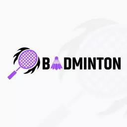 Dynamic Purple Badminton Racket and Shuttlecock Logo Template