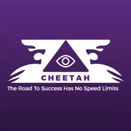 Dynamic Purple Cheetah Design Promoting Success and Speed Logo Template
