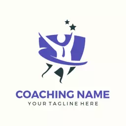 Dynamic Purple Coaching Logo Inspiring Personal Growth Template