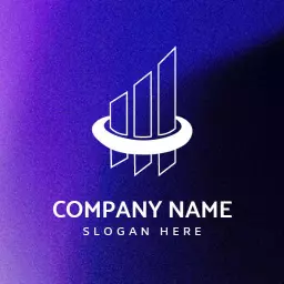 Dynamic Purple Gradient Finance Growth and Investment Logo Template