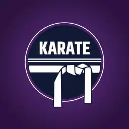Dynamic Purple Karate Design Featuring Traditional Belt Logo Template
