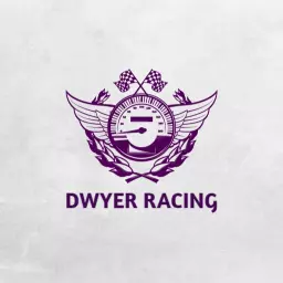 Dynamic Purple Racing Design Featuring Speed and Victory Logo Template