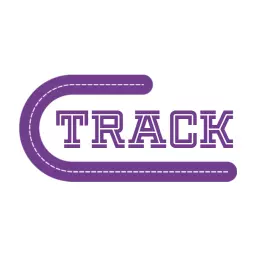 Dynamic Purple Running Track Design for Athletic Events Logo Template