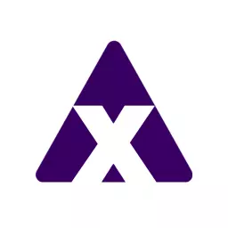 Dynamic Purple Triangle Featuring Letter X in Alphabet Logo Template