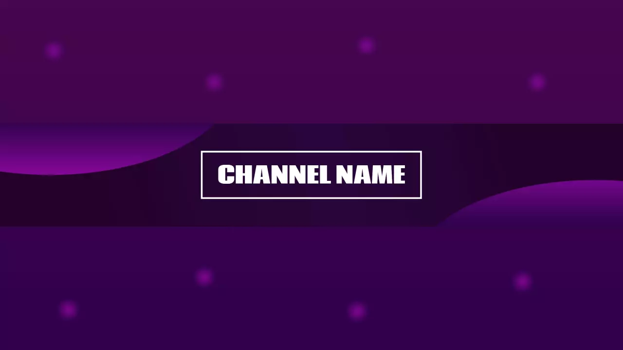 Dynamic Purple Waves Design for YouTube Channel Banner Template