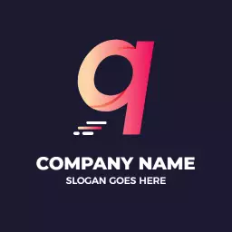 Dynamic Q Letter Design Utilizing Modern Gradient Colors Logo Template