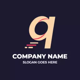 Dynamic Q Letter Design with Stylish Motion Elements Logo Template