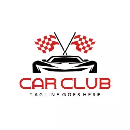 Dynamic Racing Car Design Representing Enthusiastic Car Club Logo Template