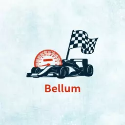 Dynamic Racing Car with Checkered Flag and Speedometer Logo Template