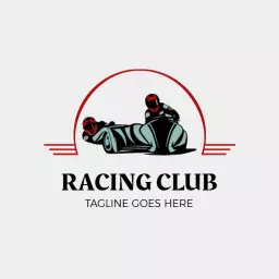 Dynamic Racing Scene Featuring Fast Action Sports Logo Template
