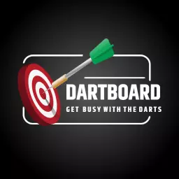 Dynamic Red and Black Dartboard Design for Darts Logo Template