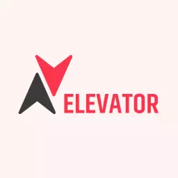 Dynamic Red and Black Elevation Symbolizing Elevator Logo Template