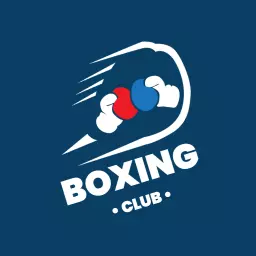 Dynamic Red and Blue Boxing Gloves Representing Club Logo Template