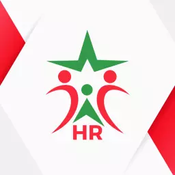 Dynamic Red and Green Team Collaboration in HR Logo Template