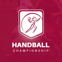Dynamic Red and White Design for Handball Championship Logo Template