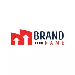 Dynamic Red and White Design Reflecting Business Management Logo Template