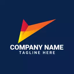 Dynamic Red and Yellow Arrow Design for Company Logo Template