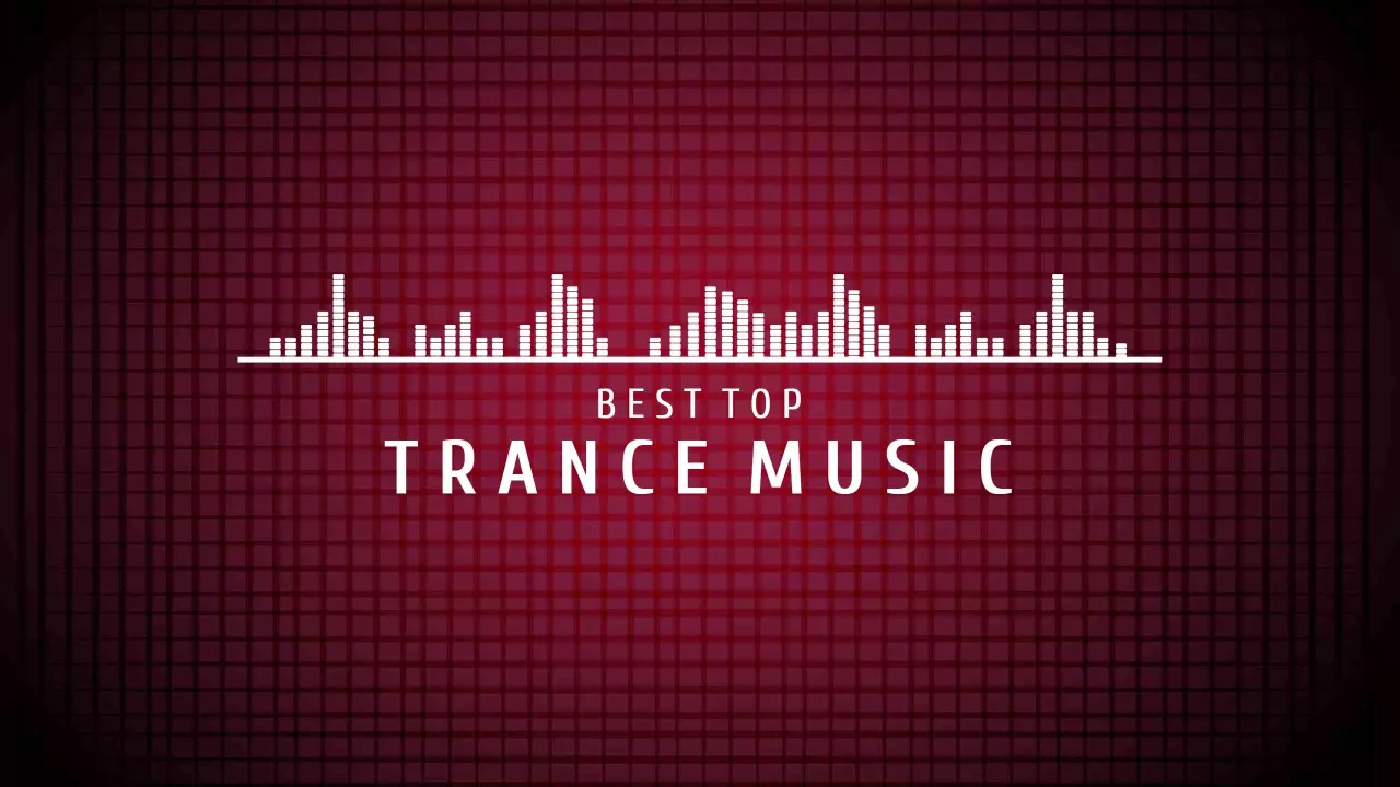 Dynamic Red Background with Trance Music Visuals YouTube Banner Template