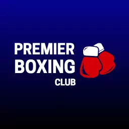 Dynamic Red Boxing Gloves Representing Premier Boxing Club Logo Template