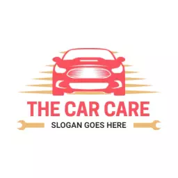 Dynamic Red Car Design Emphasizing Garage Service Logo Template