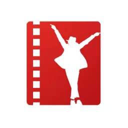 Dynamic Red Dance Silhouette Showcasing Entertainment Logo Template