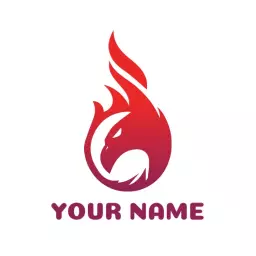 Dynamic Red Flame Design Highlighting Fire Element Logo Template