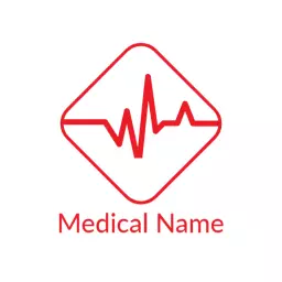 Dynamic Red Heartbeat Design for Professional Healthcare Logo Template