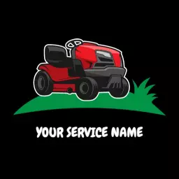 Dynamic Red Lawn Mower Enhancing Your Lawn Care Logo Template