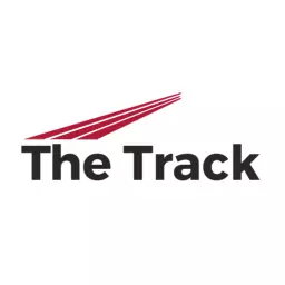 Dynamic Red Lines Symbolizing Athletic Track Events Logo Template