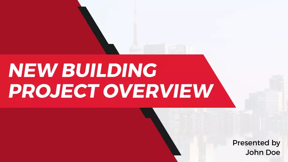 Dynamic Red Modern Architecture Project Overview Presentation Template