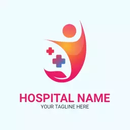 Dynamic Red to Pink Gradient for Healthcare Services Logo Template