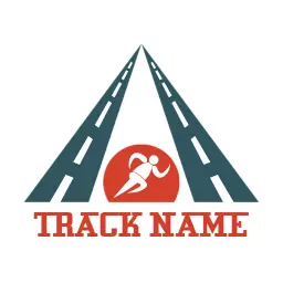 Dynamic Road Design Representing Competitive Track Events Logo Template