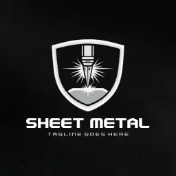 Dynamic Shield Design Highlighting Sheet Metal Fabrication Logo Template