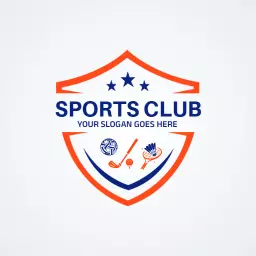 Dynamic Shield Design Representing Sports Club Activities Logo Template