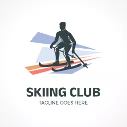 Dynamic Skiing Club Design Featuring Exciting Motion Logo Template