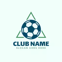 Dynamic Soccer Ball Design Illustrating Team Spirit Logo Template