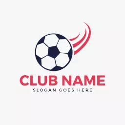 Dynamic Soccer Ball in Motion Representing Team Spirit Logo Template