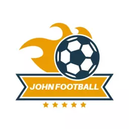Dynamic Soccer Ball with Flames Representing Exciting Play Logo Template