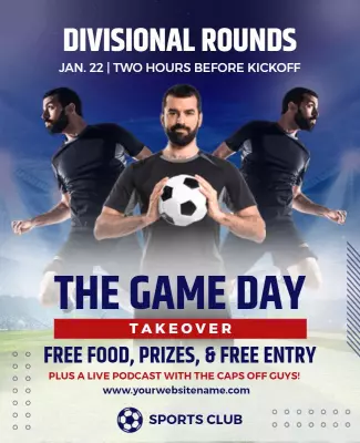 Dynamic Soccer Game Day Takeover Celebration Poster Template
