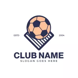 Dynamic Soccer Logo Featuring Ball and Club Elements Logo Template