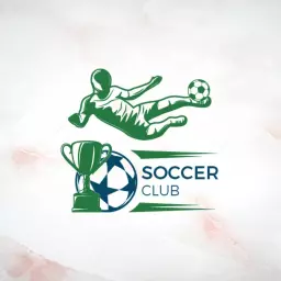 Dynamic Soccer Player in Action Celebrating Victory Logo Template