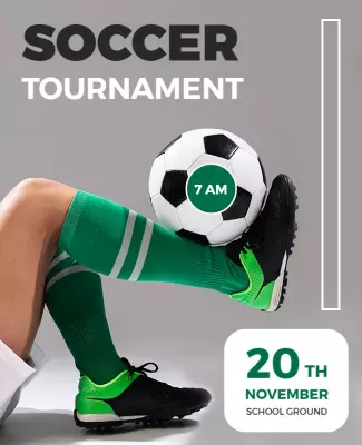 Dynamic Soccer Tournament Event Announcement Poster Template