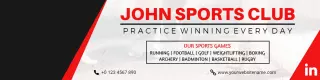 Dynamic Sports Club Highlights with Bold Red and Black Banner Template