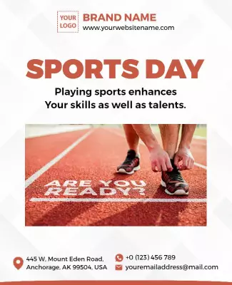 Dynamic Sports Day Event Promotion Poster Template