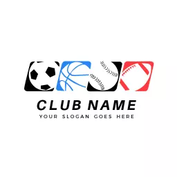 Dynamic Sports Icons Showcasing Team Spirit and Unity Logo Template