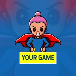 Dynamic Superhero Character Openly Excelling in Esports Logo Template